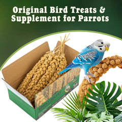 RANZ natural sun-dried millet spray, showcasing wholesome nutrition and easy feeding.