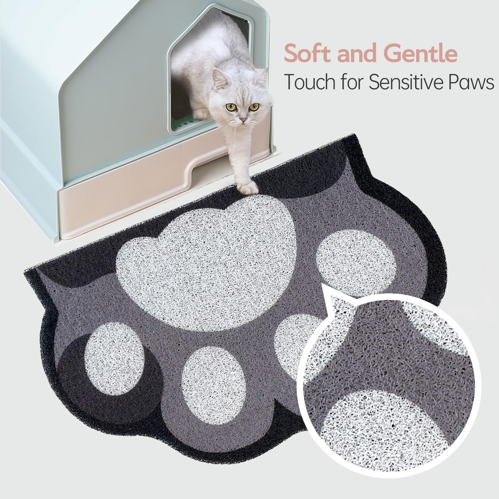 Rarenut Durable Litter Mat withstands scratching and daily wear.