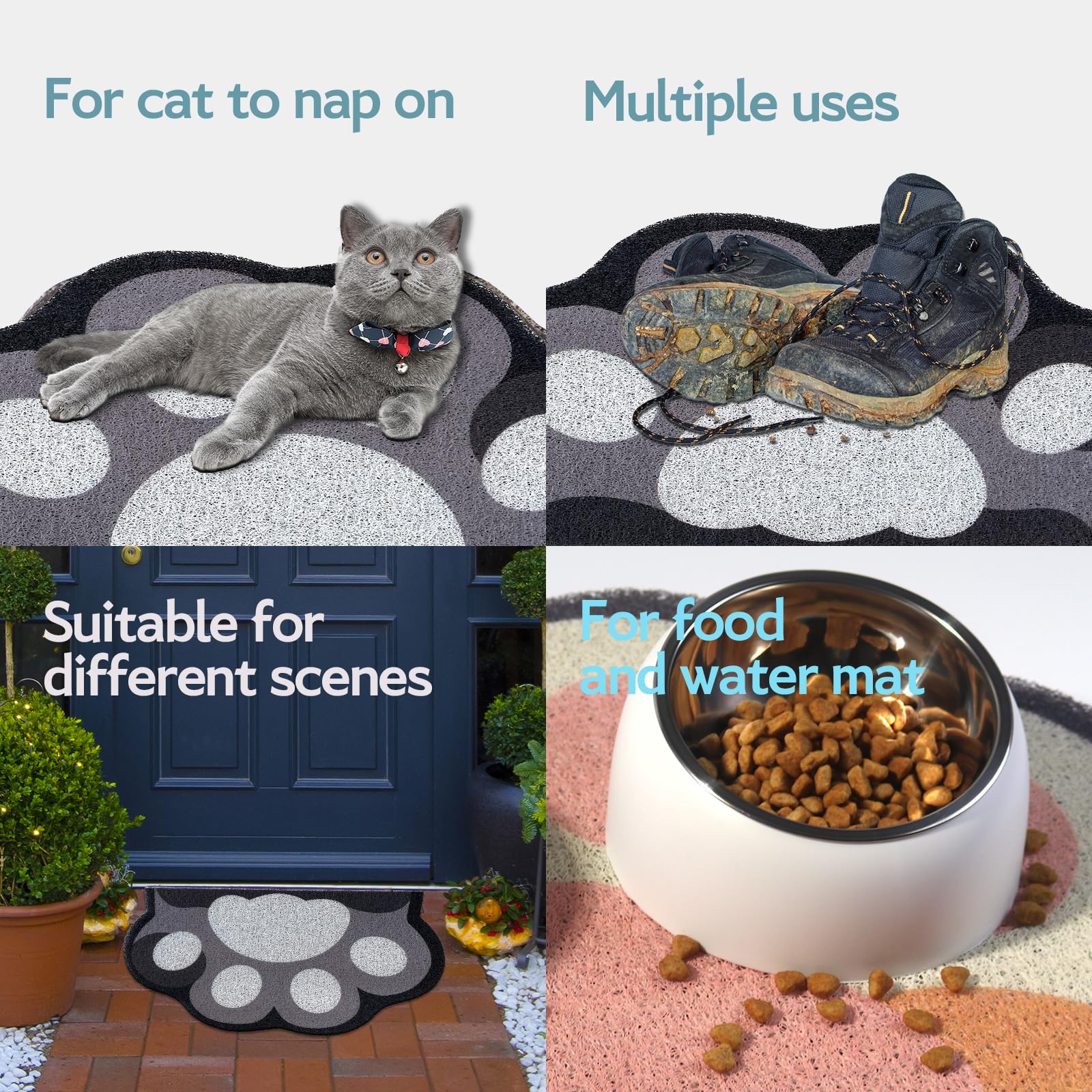Rarenut Multi-Use Cat Mat doubles as a door mat for pets.