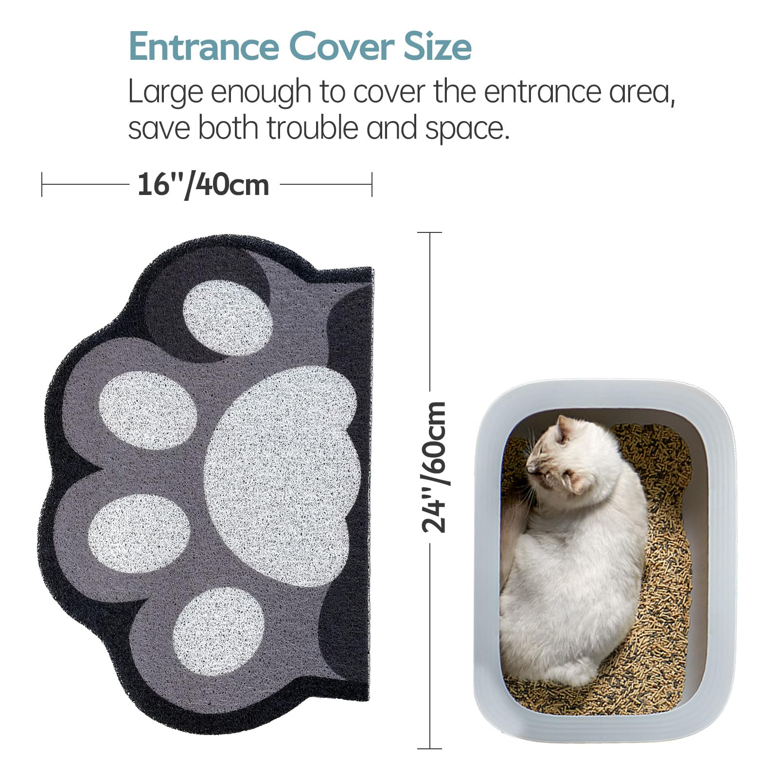 Rarenut Soft Kitty Paws Mat provides gentle comfort for felines.