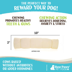 Raw Paws beef cheek rolls USA packaging, freshness guaranteed