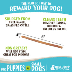 Raw Paws Bully Sticks for small dogs; teething-friendly, mental engagement