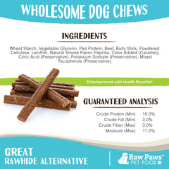 Raw Paws dental treats help clean teeth during playtime