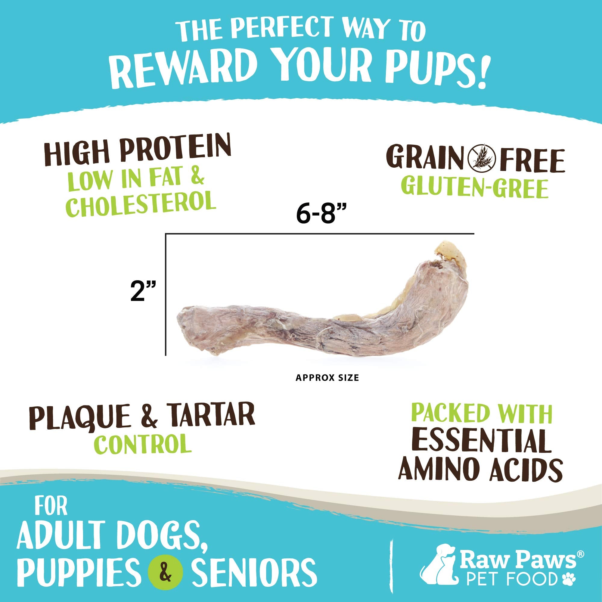 Freeze-dried duck necks arranged for a cozy treat setup with Raw Paws.