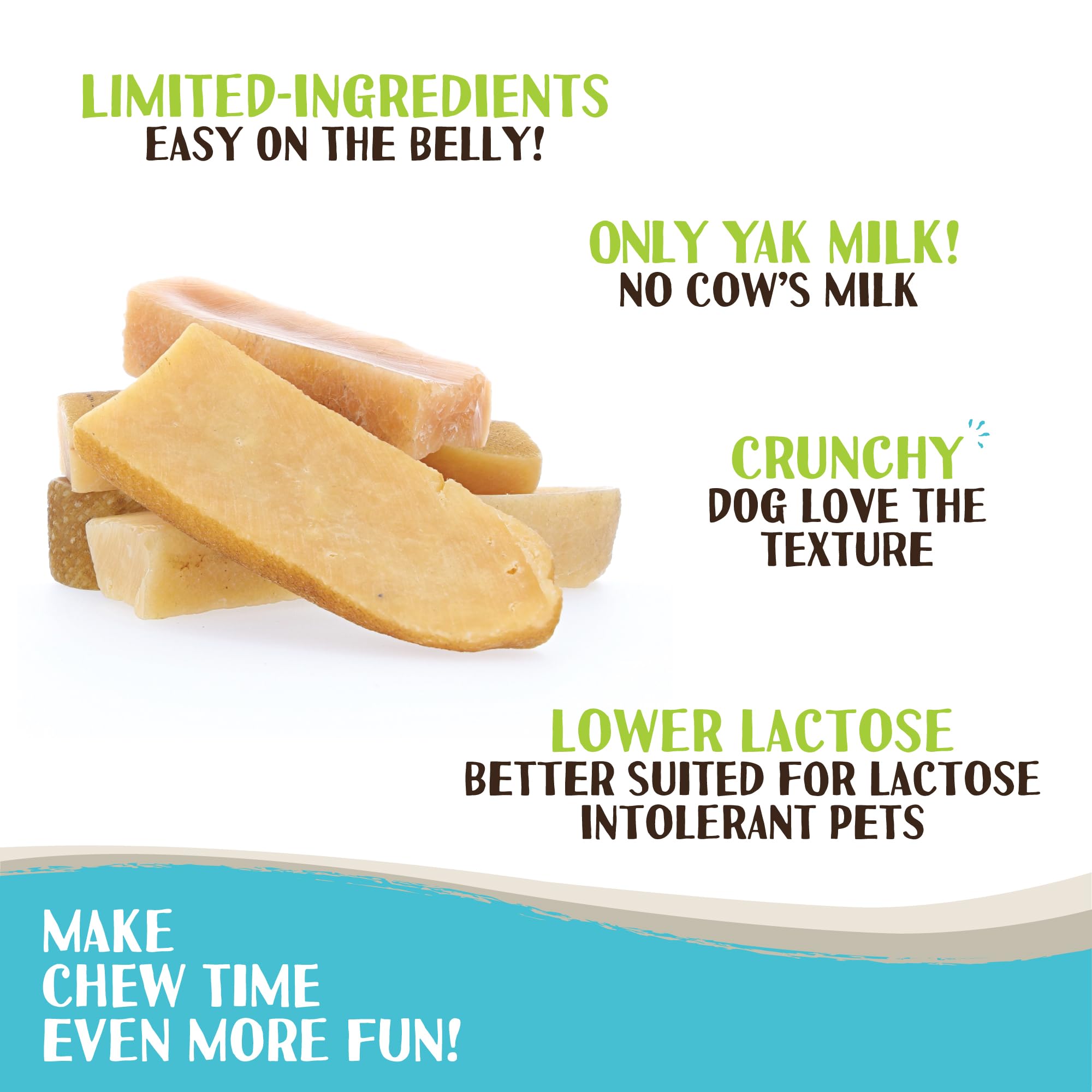 Raw Paws Himalayan Yak Chews texture close-up reveals dense yak cheese