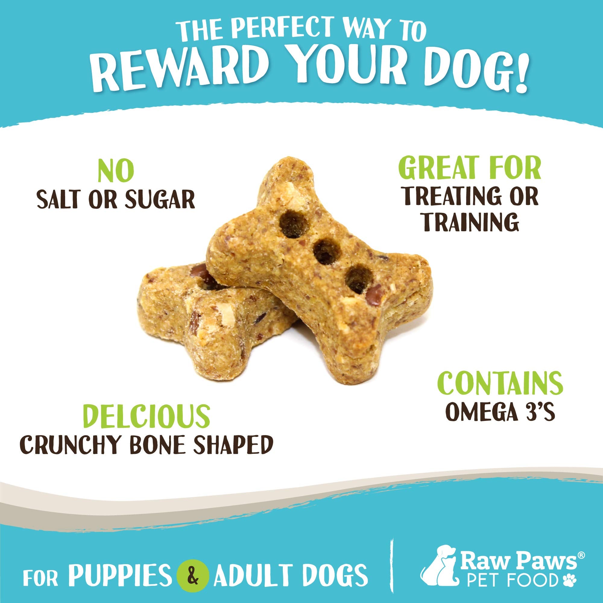 Raw Paws Mini Bones grain-free dog treats, great for sensitive stomachs