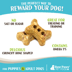 Raw Paws Mini Bones grain-free dog treats, great for sensitive stomachs