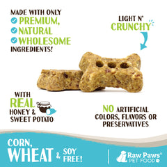 Raw Paws Mini Bones puppy training treat bite-size on-the-go
