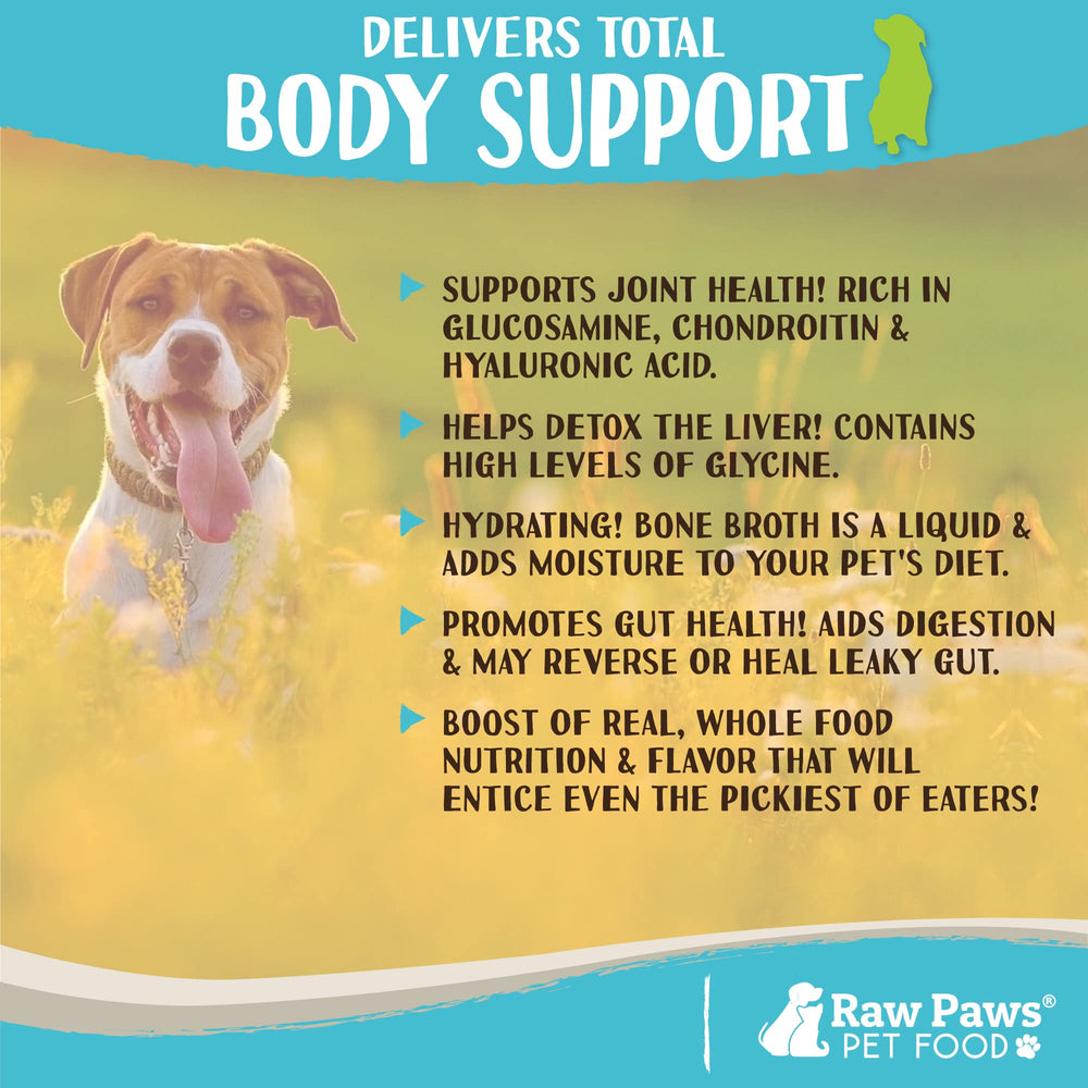 Raw Paws pets enjoy bone broth as a nutritious daily treat.