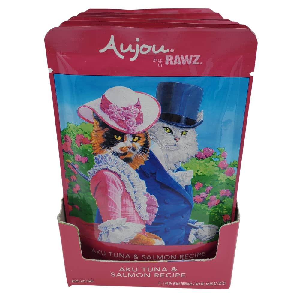 Serving Rawz Aujou Aku tuna and salmon in a bowl for easy feeding