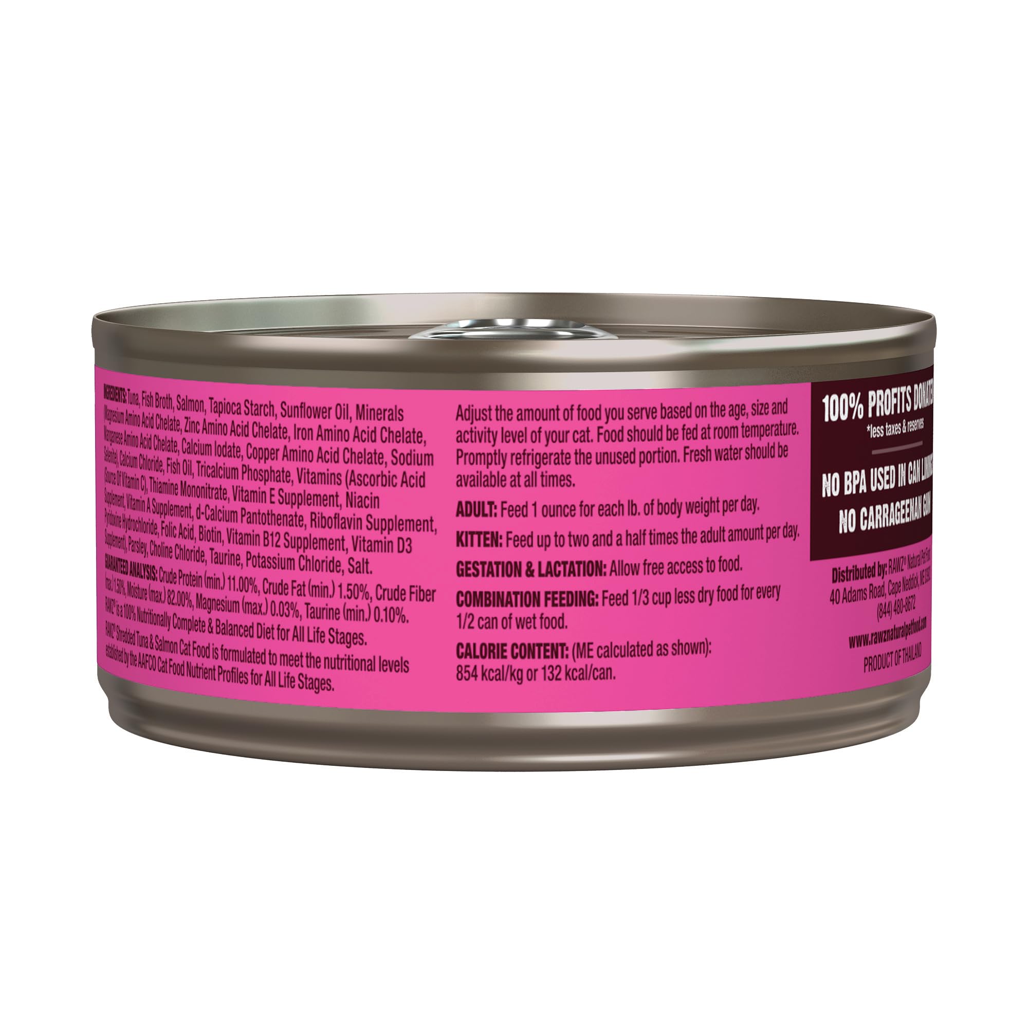 Rawz BPA free and gum free label communicates safety