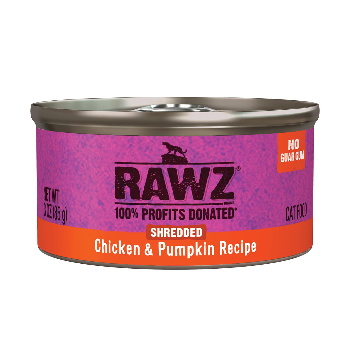 Rawz chicken pumpkin canned cat food 3oz in a case for easy feeding.