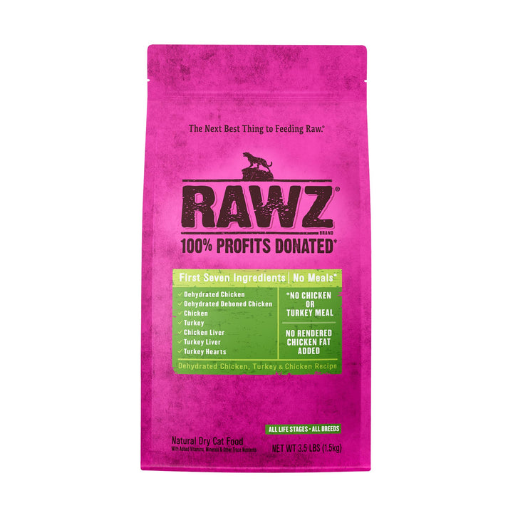 Rawz dehydrated chicken-turkey recipe chunks for protein-forward meals