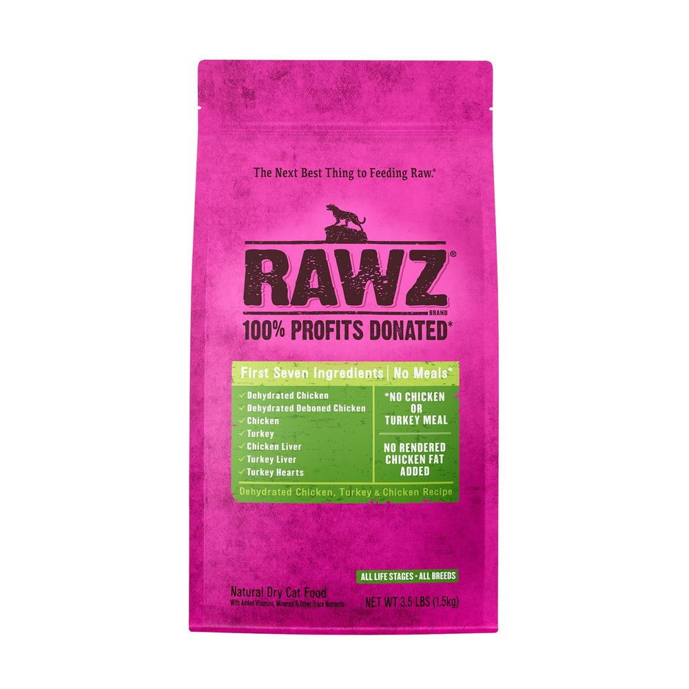 Rawz dehydrated chicken-turkey recipe chunks for protein-forward meals