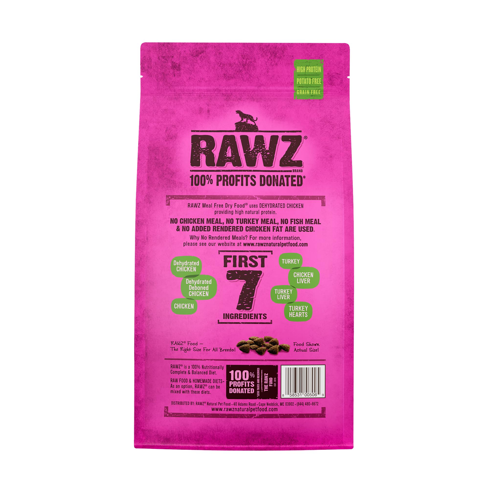 Rawz dehydrated chicken-turkey recipe serving bowl showing texture for feeding