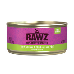 Rawz pate chicken canned cat food - high meat formula for adult cats