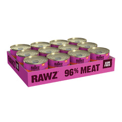 Rawz Rabbit Pate pack shot highlights 24 cans for convenient feeding.