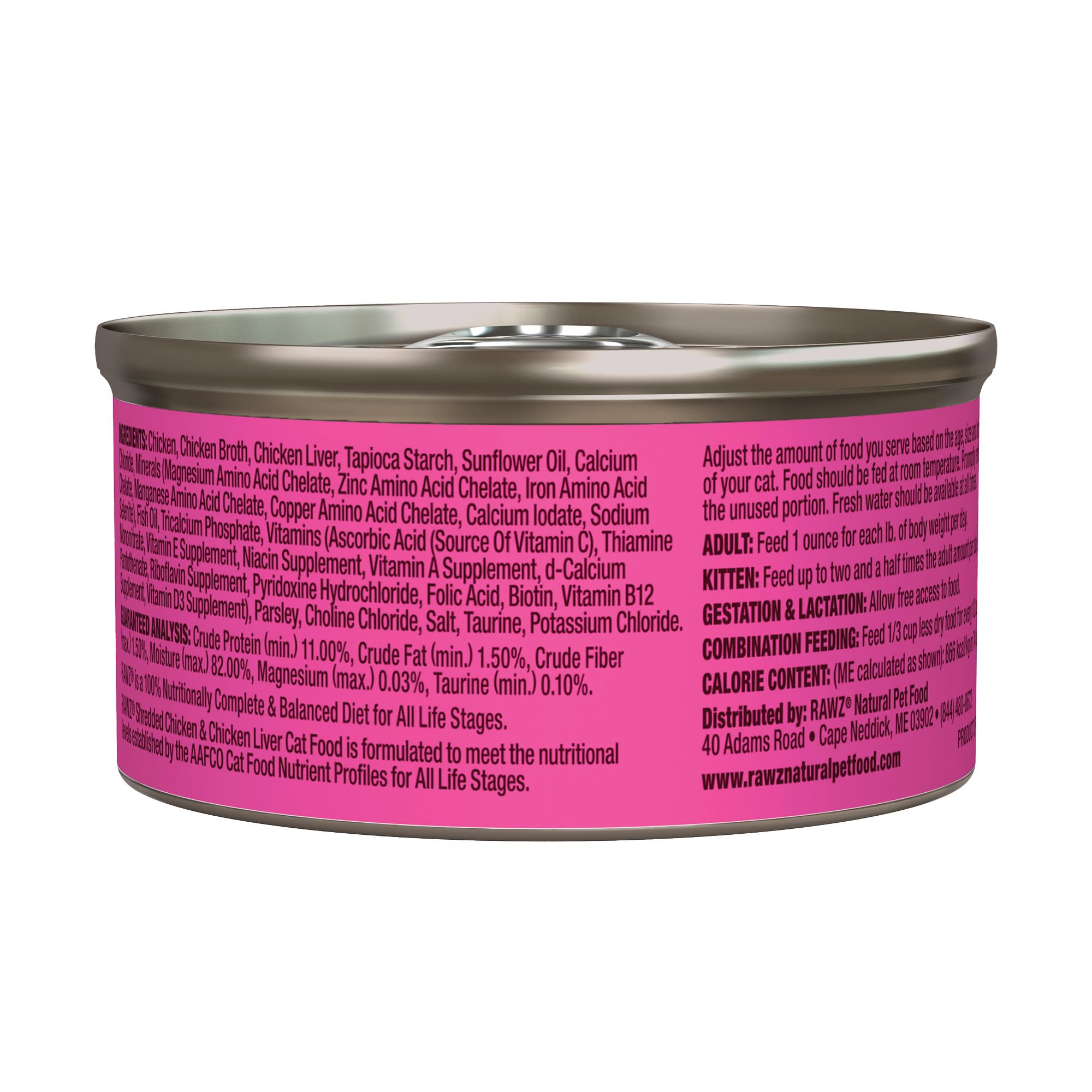 Rawz packaging and ingredients highlighting premium meat and grain-free formula.