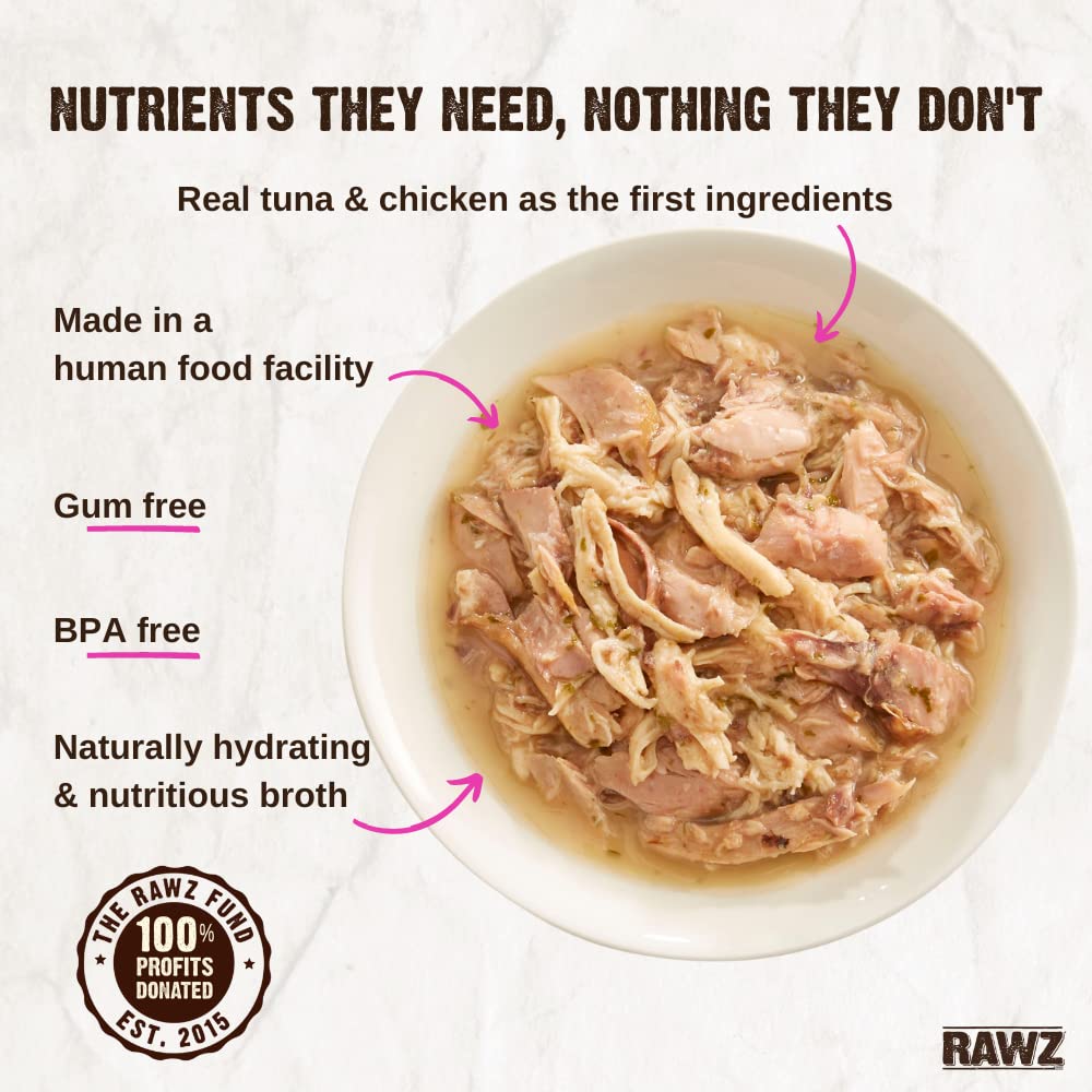 Rawz shredded cat food closeup shows tender meat pieces cats may enjoy.