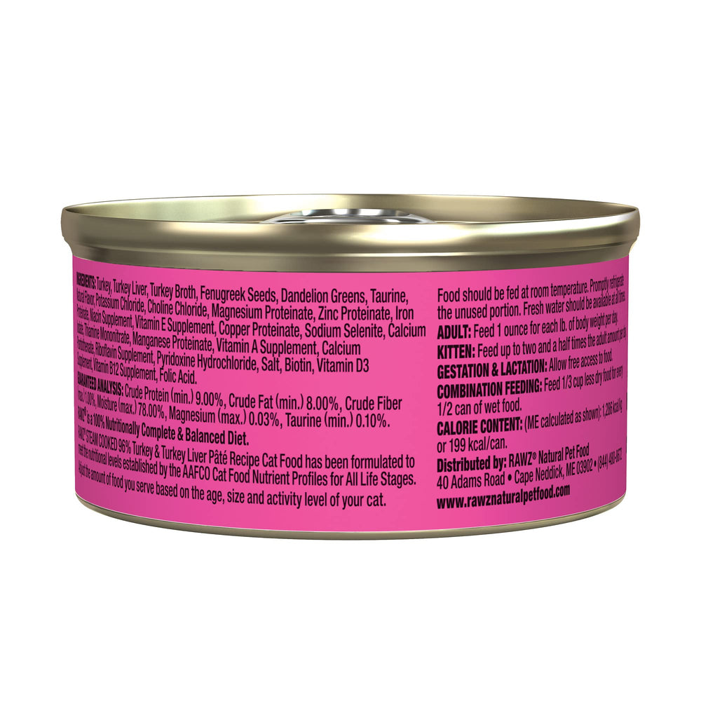 RAWZ turkey pate served in a bowl, inviting texture for cat meals.