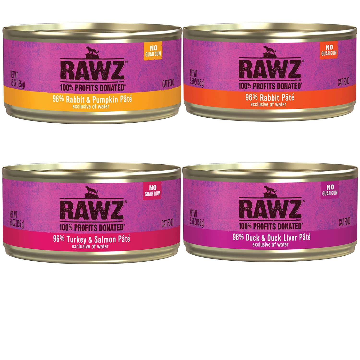 Rawz Turkey and Salmon pate can closeup with real meat first ingredient.