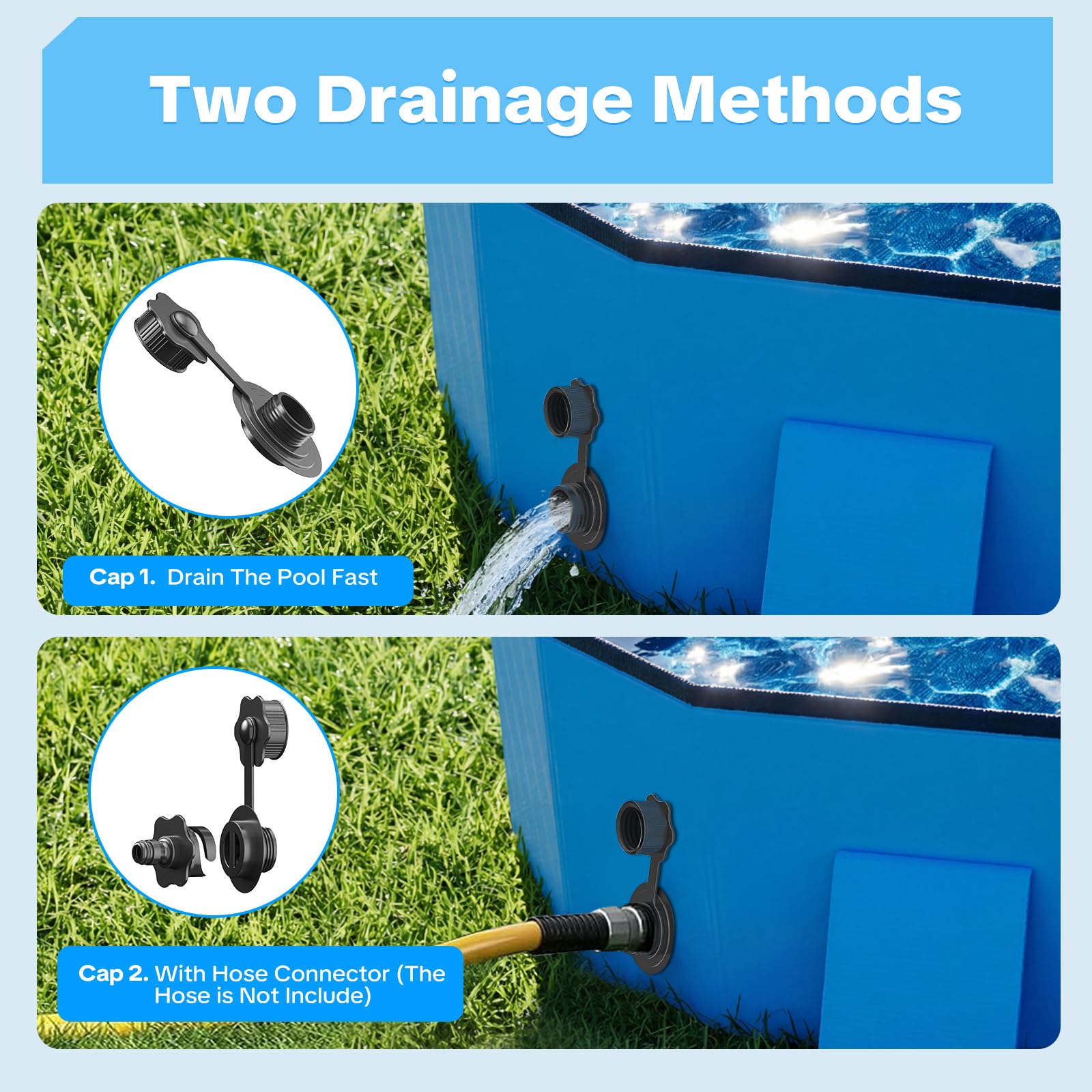 Raxurt large dog pool ideal for backyard cooling and baths
