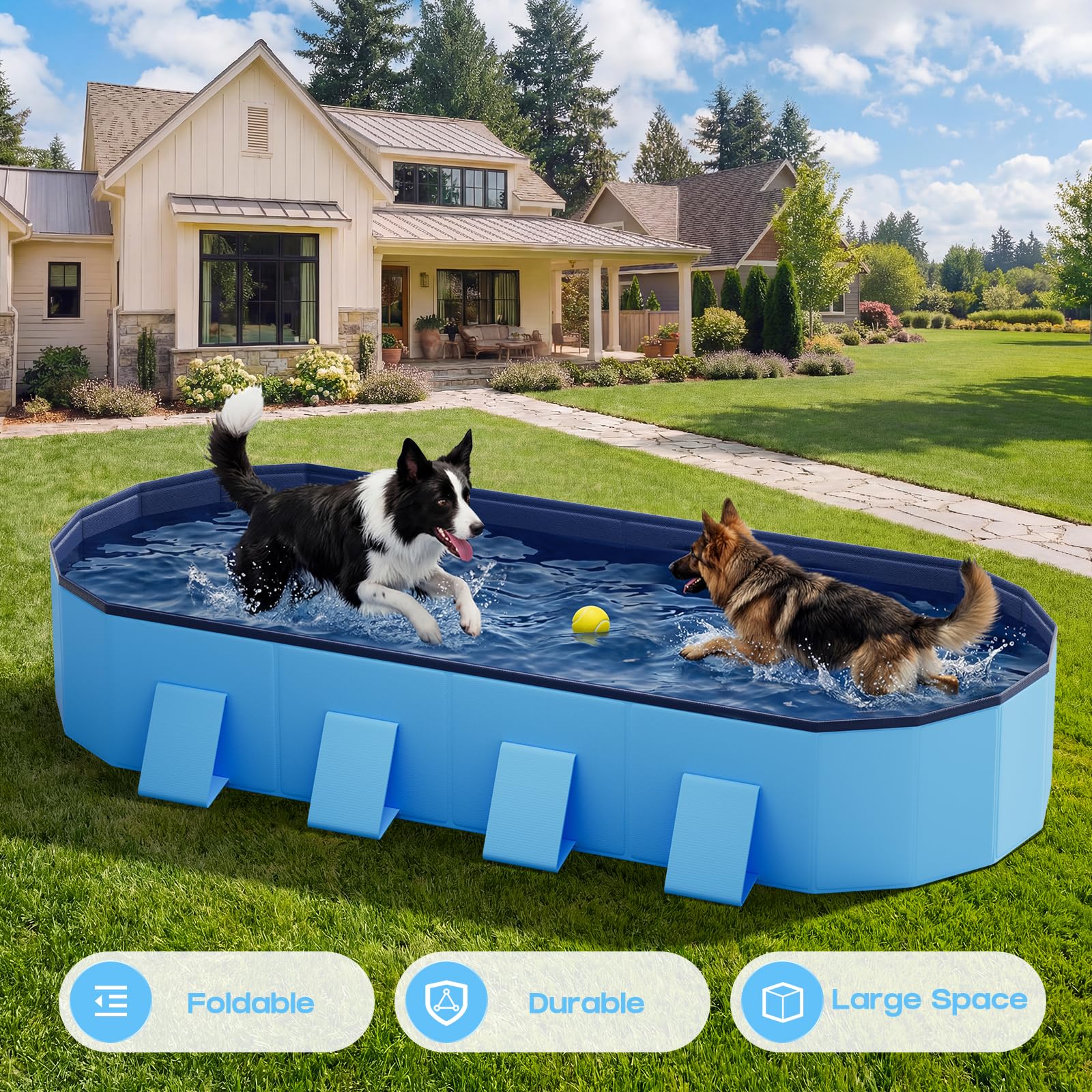 Raxurt heavy-duty PVC resists scratches for long-lasting outdoor use