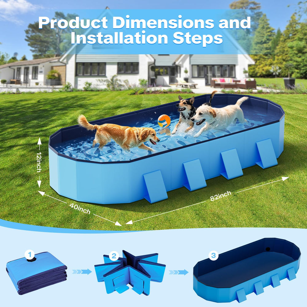 Raxurt pool with non-slip bottom for safer outdoor play