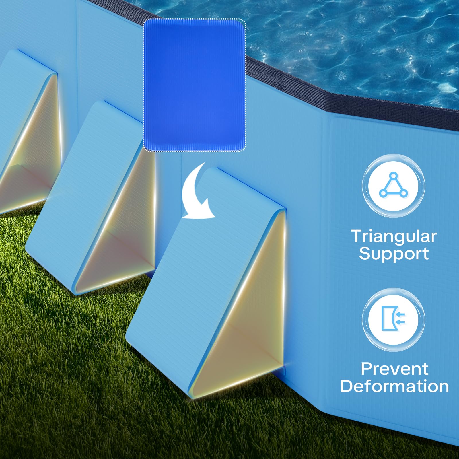 Raxurt reinforced panels keep pool walls stable during splashy sessions