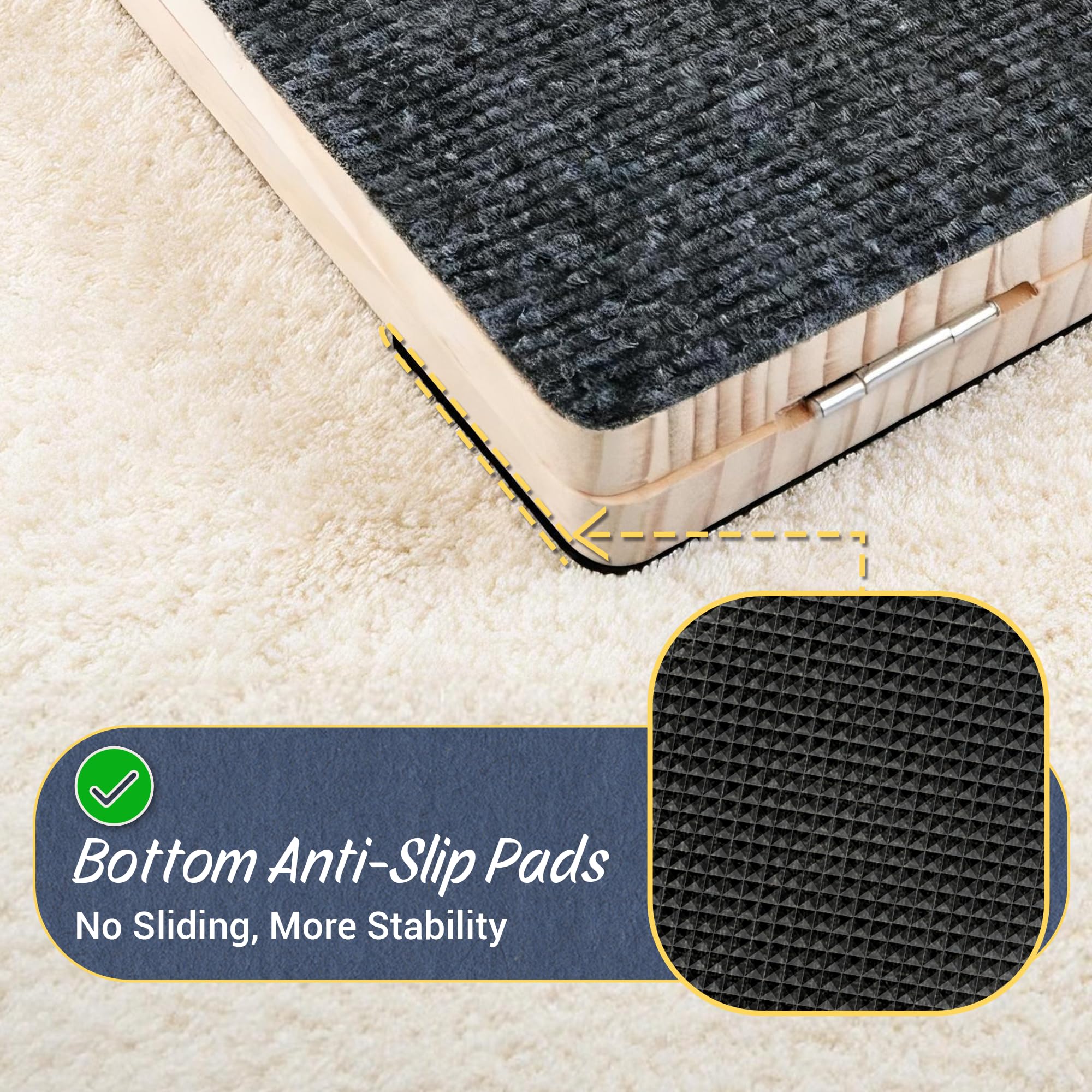 Rayki indoor-use ramp suits senior or short-legged pets for home use.