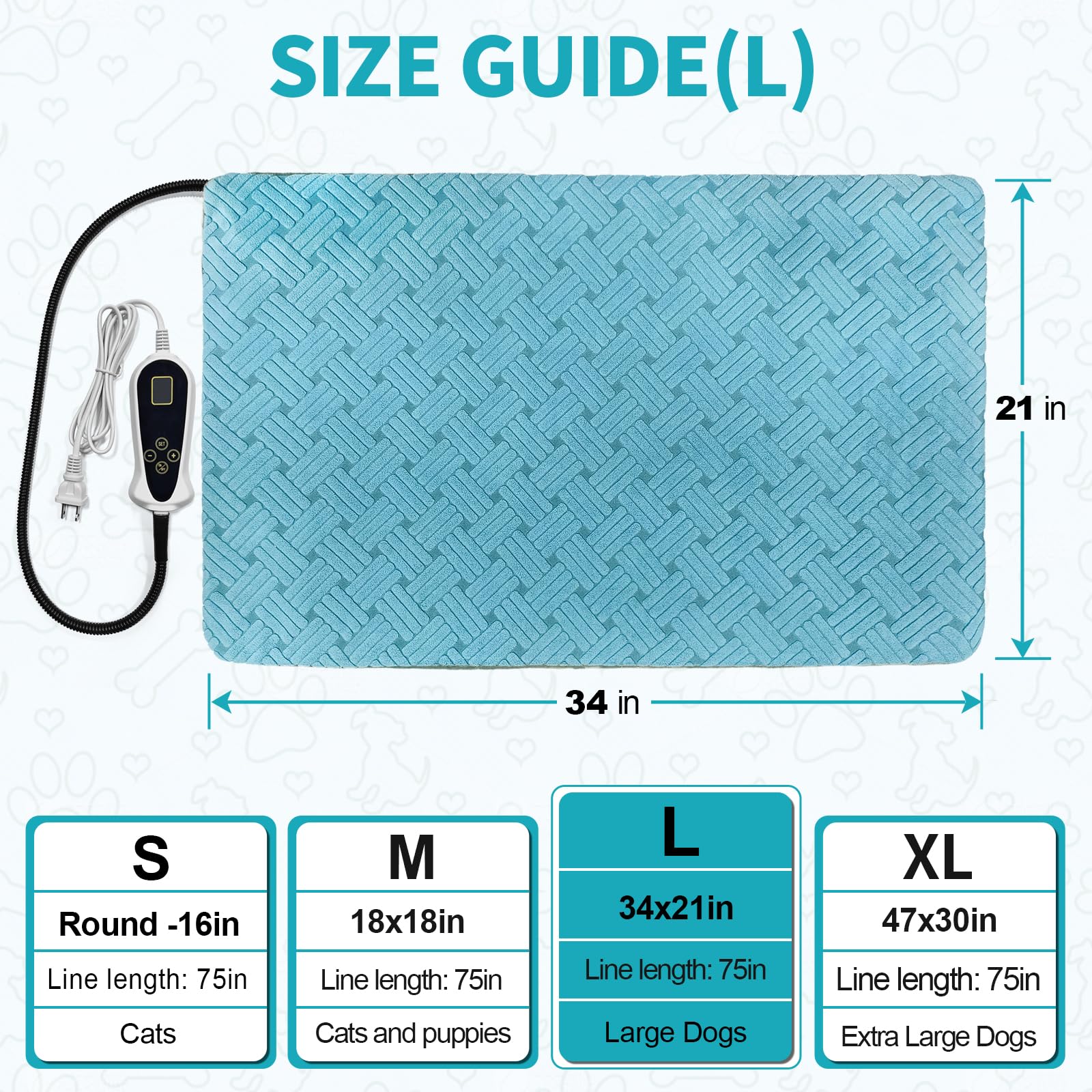 RC SLL dog heating pad easy to clean with damp wipe