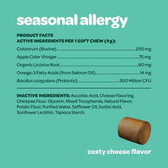 Ingredient label shows wild Alaskan salmon oil colostrum and probiotics for skin friendly nutrition