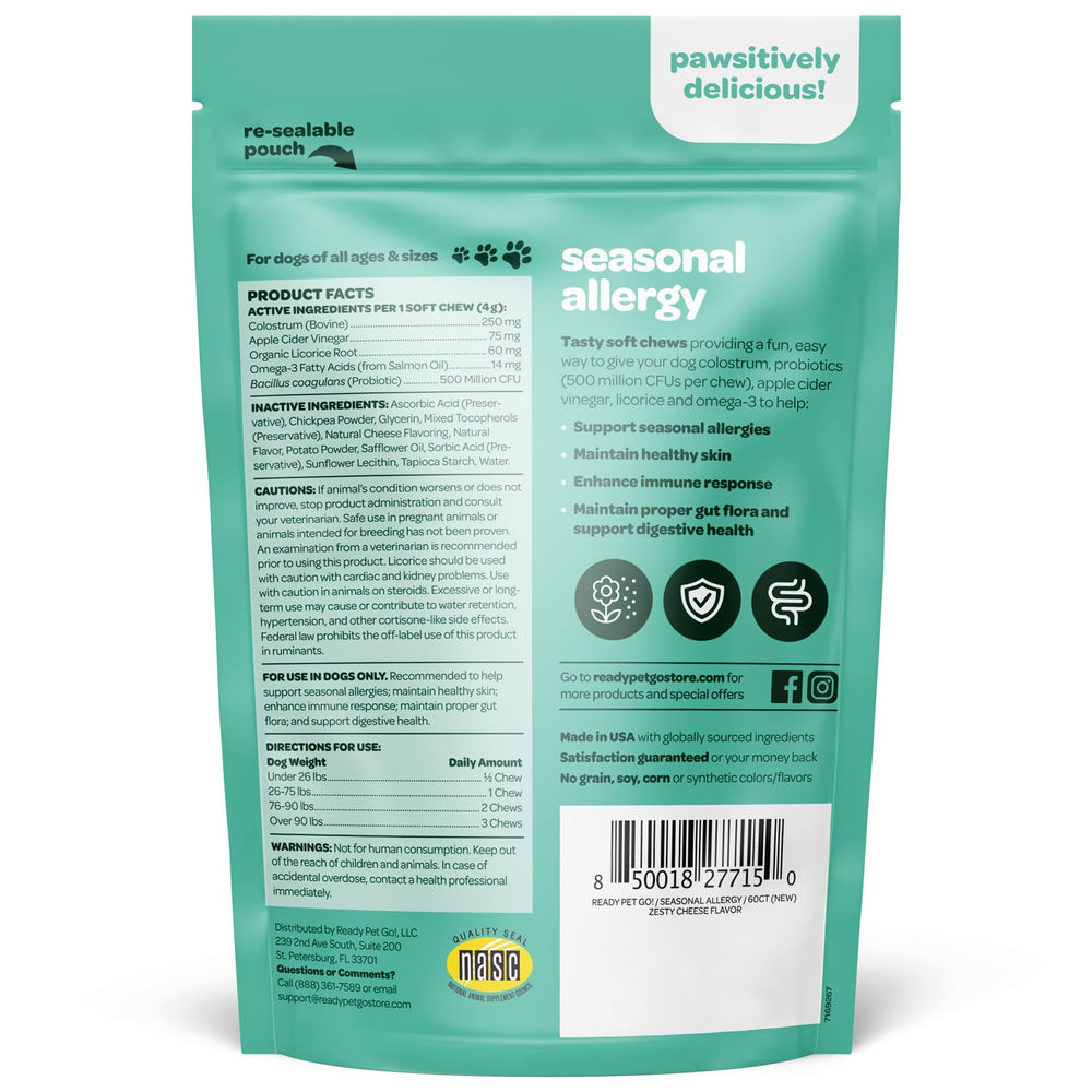 Ready Pet Go chews on a spoon demonstrating easy daily probiotic use for dogs