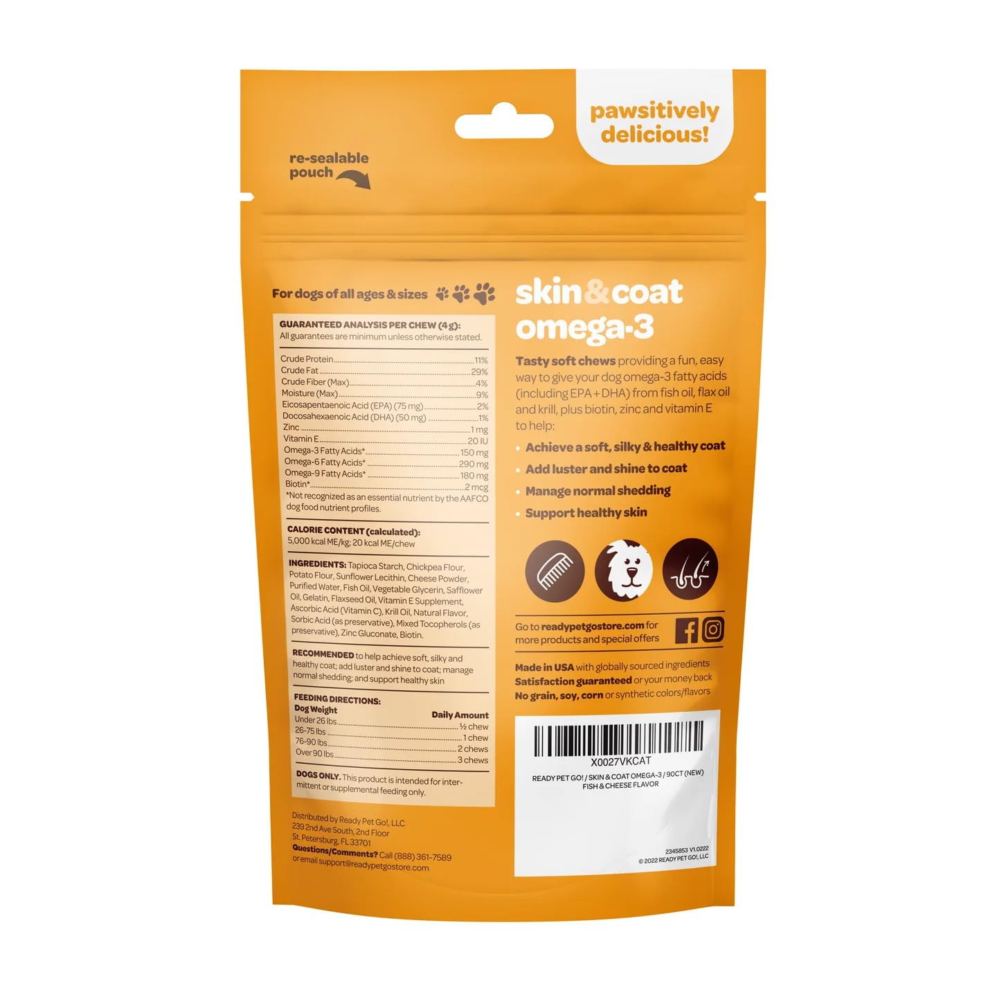 Ready Pet Go! dog coat shine shot demonstrates potential results.