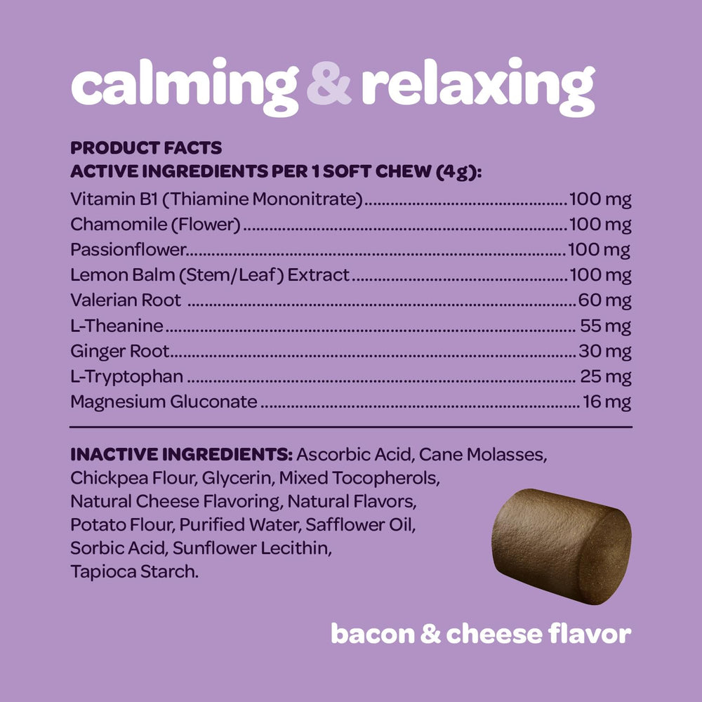 Ready Pet Go Calming Chews ingredients herbal blend — natural calming components for dogs.