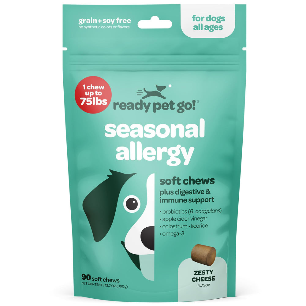 Ready Pet Go wellness shot features probiotic blend for overall canine comfort.