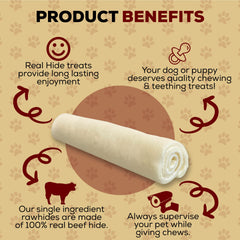 Real Hide grass-fed beef hide slice highlights natural ingredients.
