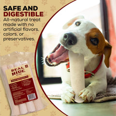 Real Hide rawhide roll close-up texture demonstrates durability.