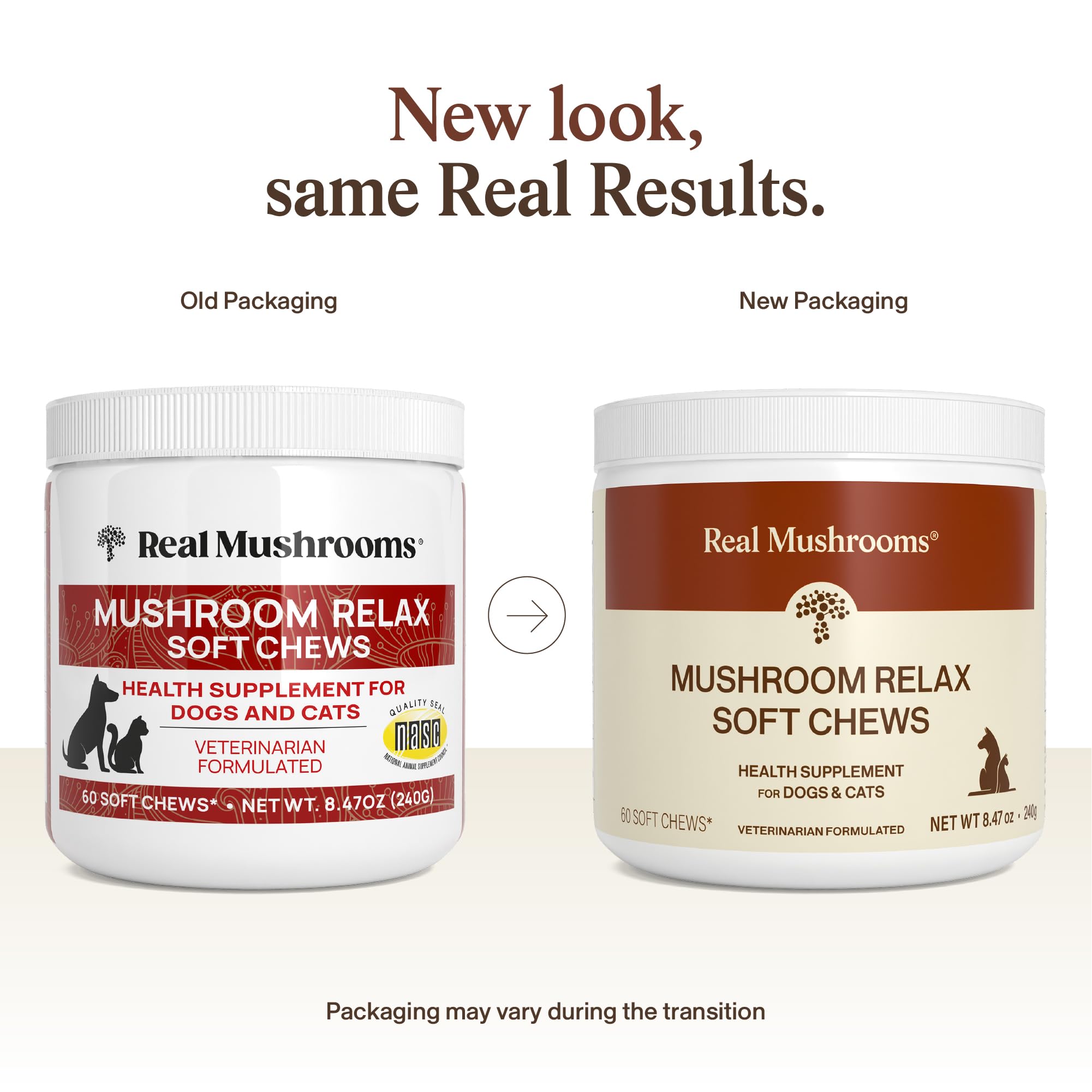 Real Mushrooms Calming Chews dog chew closeup showing soft texture for dogs.