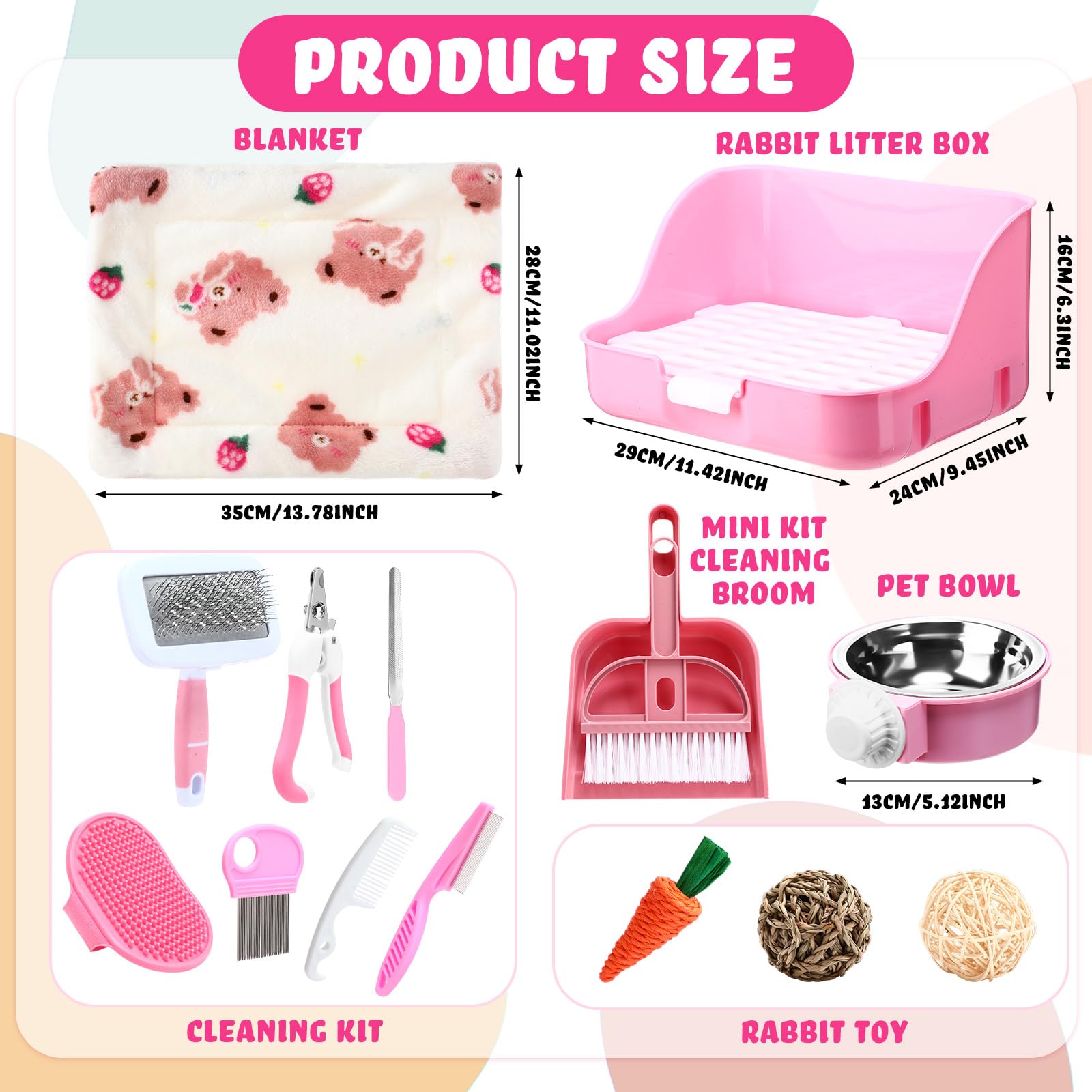 Reallnaive pink blanket for rabbits, cozy warmth and nesting comfort.