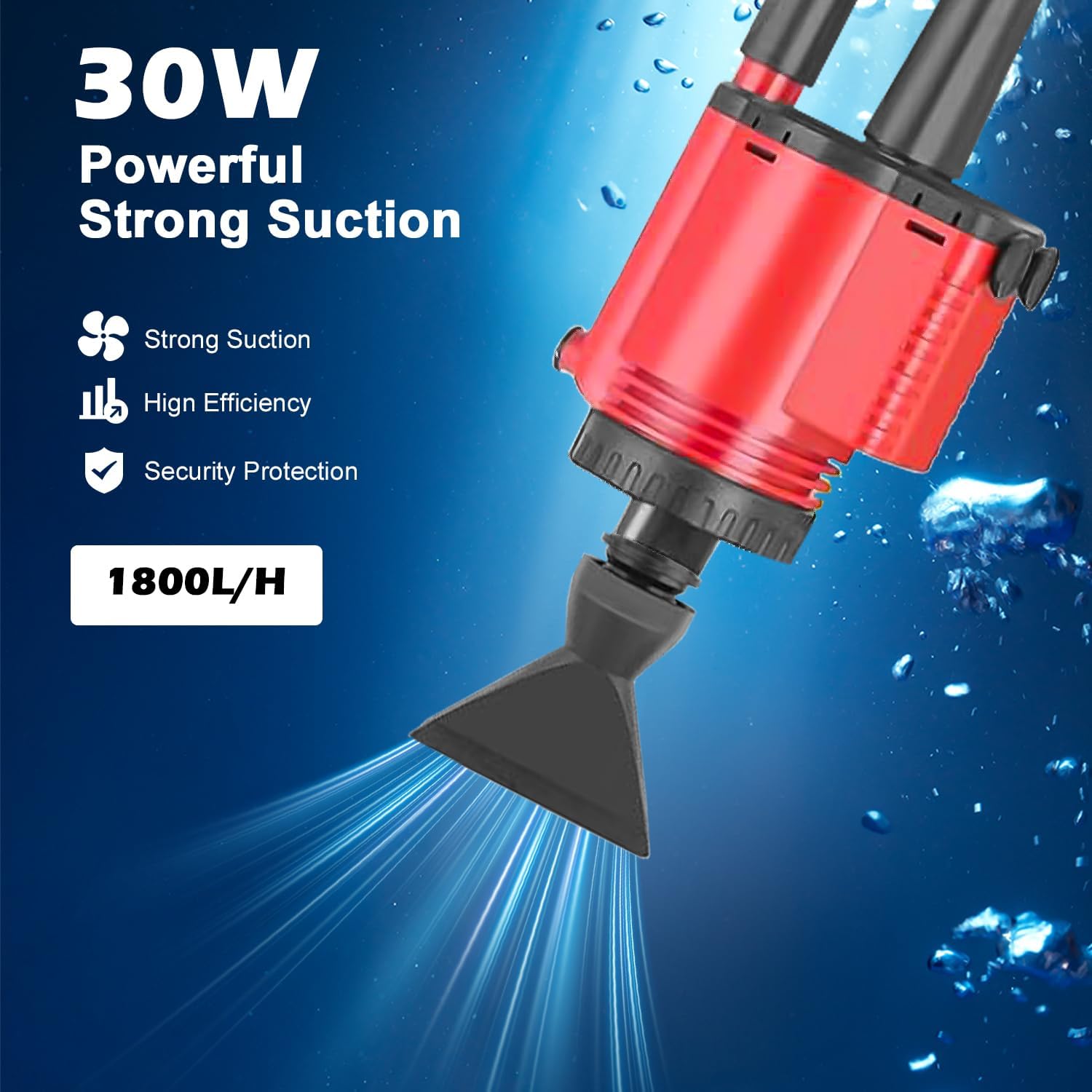 Rechale removable water changer in action for easy tank water replacement.