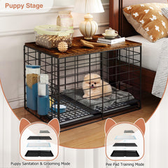 Rechgosh decorative crate table shows how the kennel blends with home decor