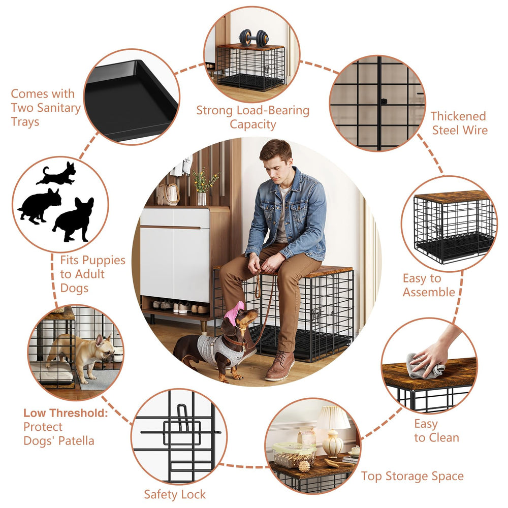 Rechgosh low-threshold crate entry provides knee-friendly access for tiny dogs