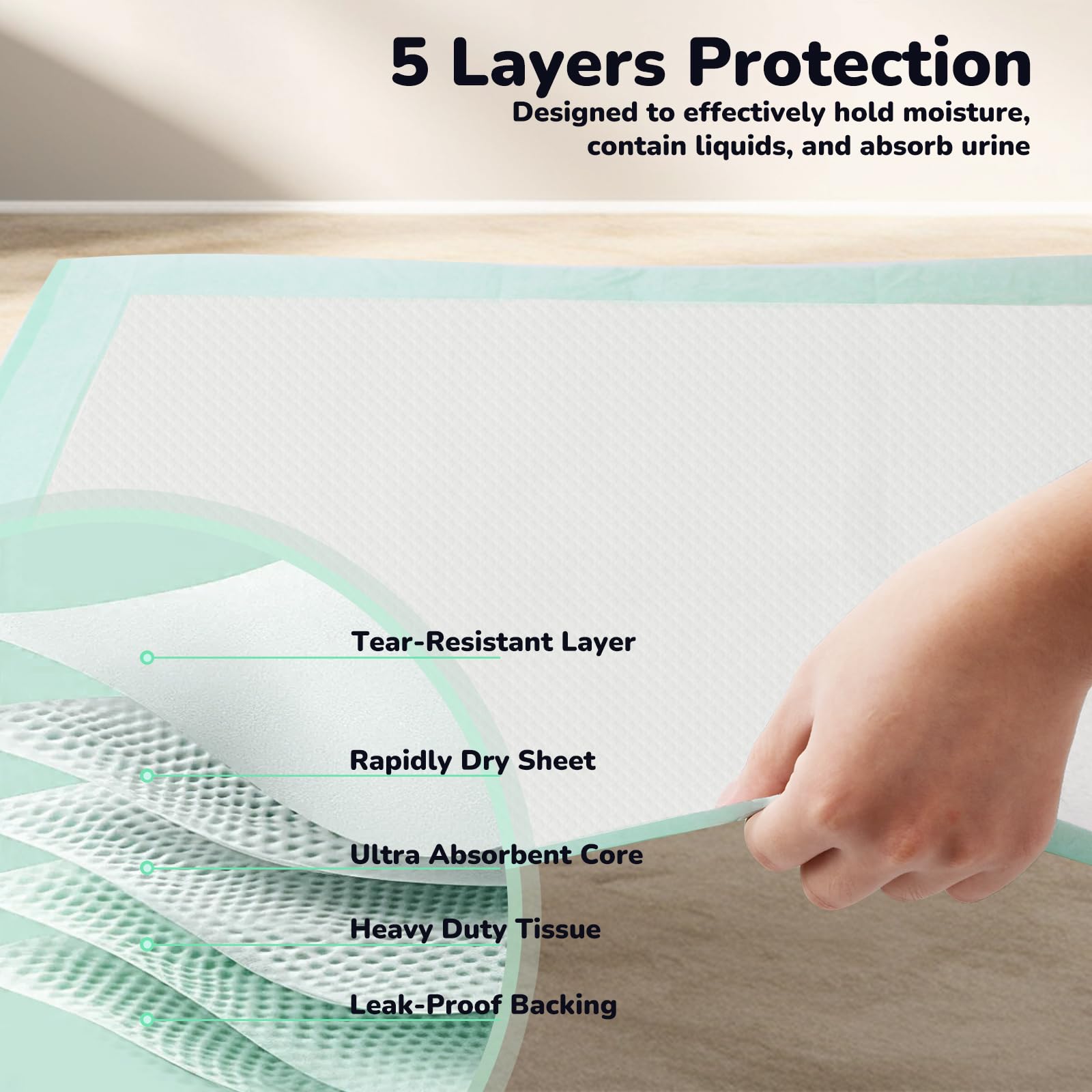 Red Rabbits pads fast-drying core absorbs urine quickly