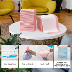Red Rabbits puppy training pad highlights quick-dry surface