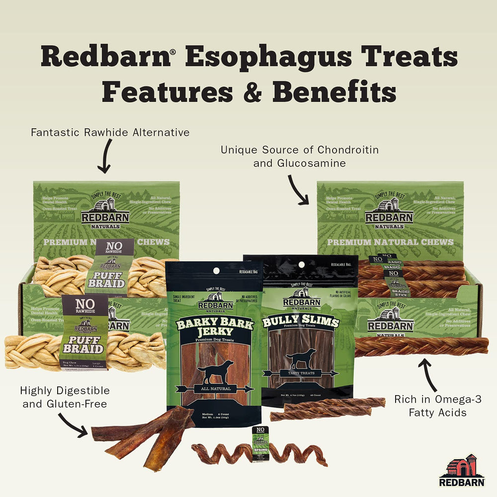 Grain-free and rawhide-free badge on Barky Bark packaging.