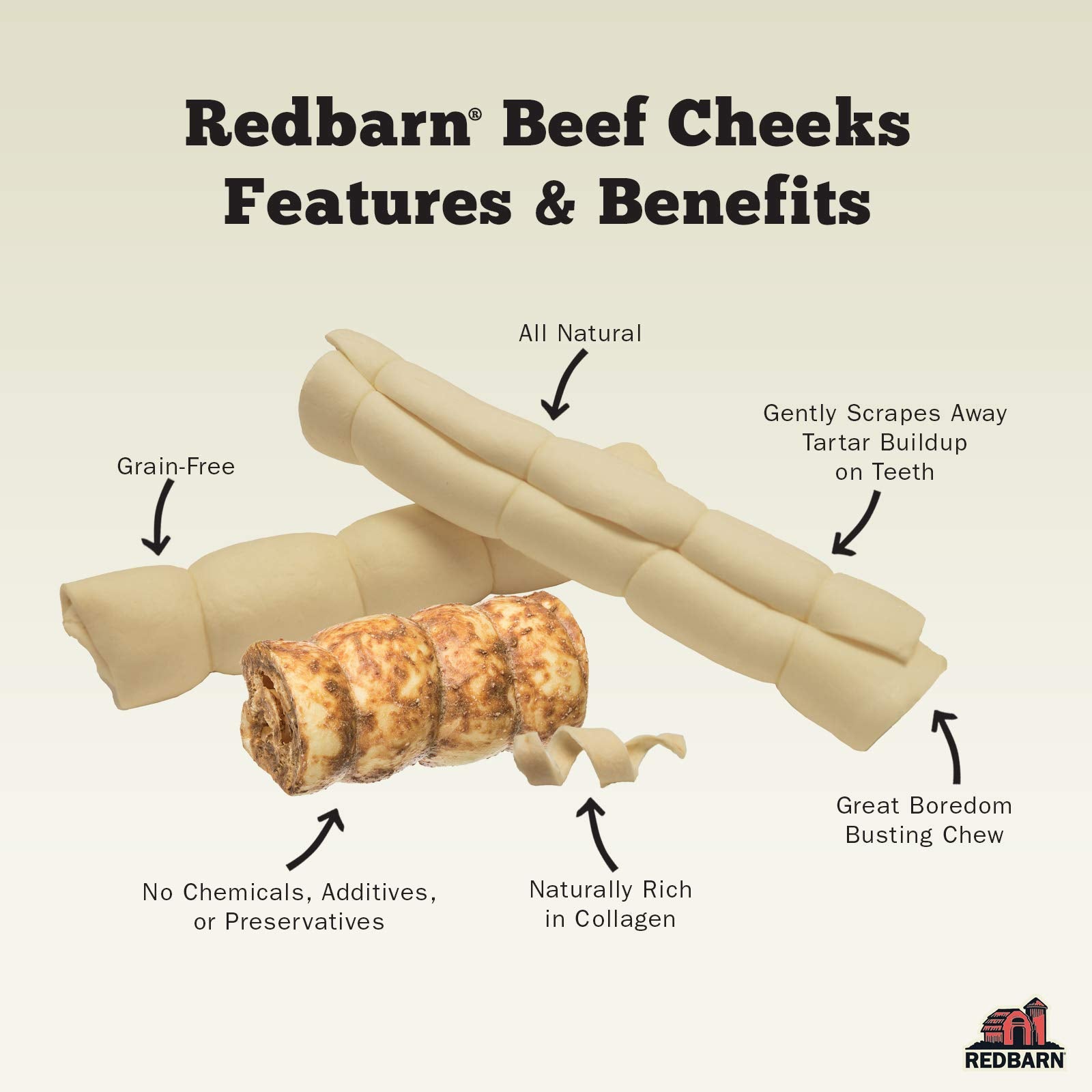 Redbarn Beef Cheek Rolls with chicken and carrot glaze, coated option for tasty flavor exploration.