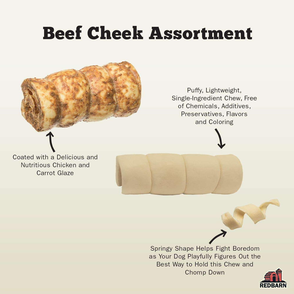 Redbarn Beef Cheek Rolls puffed texture close-up highlighting chew engagement