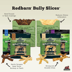 Redbarn Bully Slices providing dental cleaning as dogs chew.
