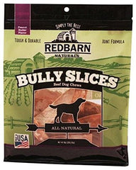 Redbarn Bully Slices gravy-coated pieces with savory aroma for dogs.